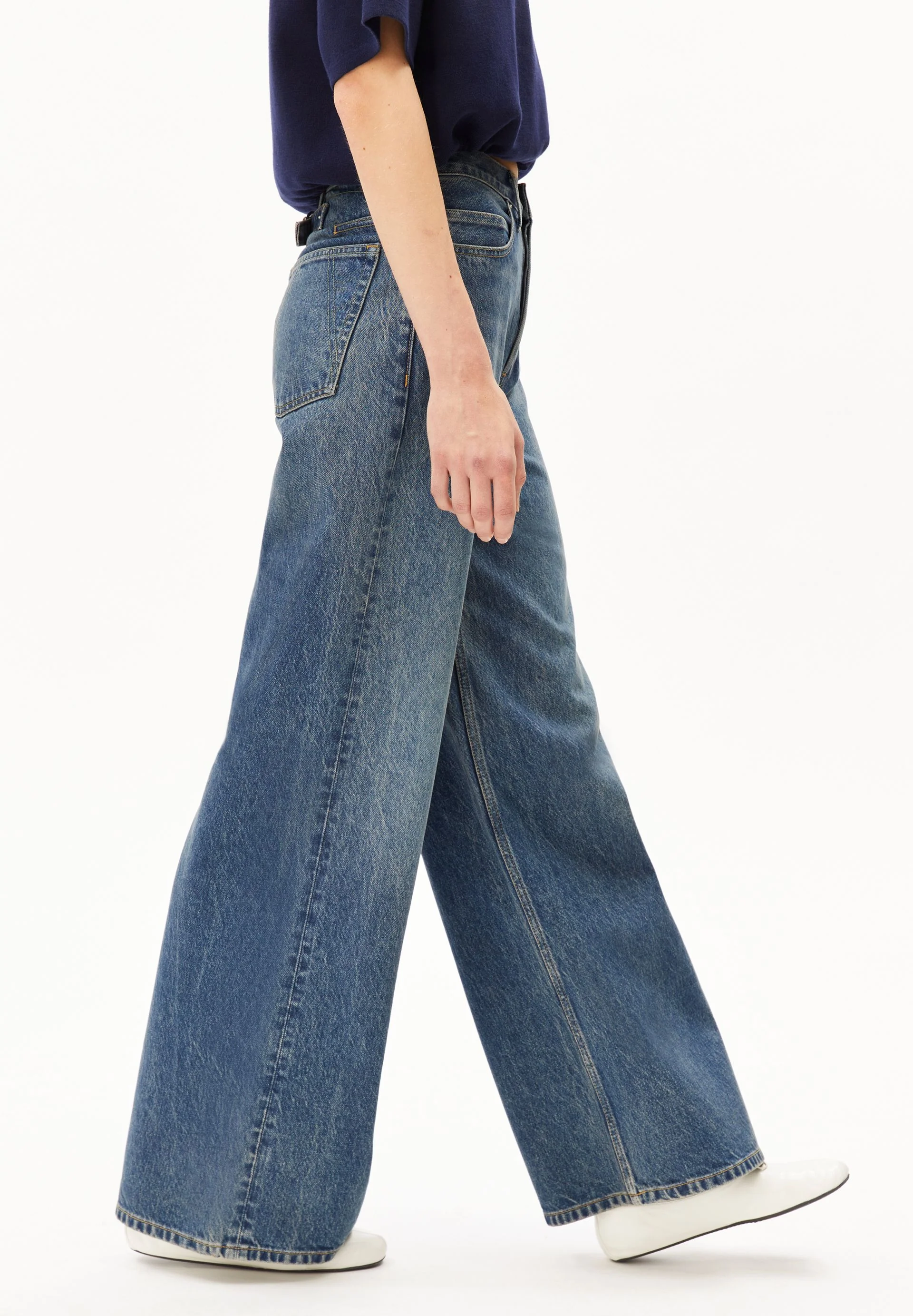 ATHENAAS HIGH WAIST WIDE JEANS | ligure - Image 6