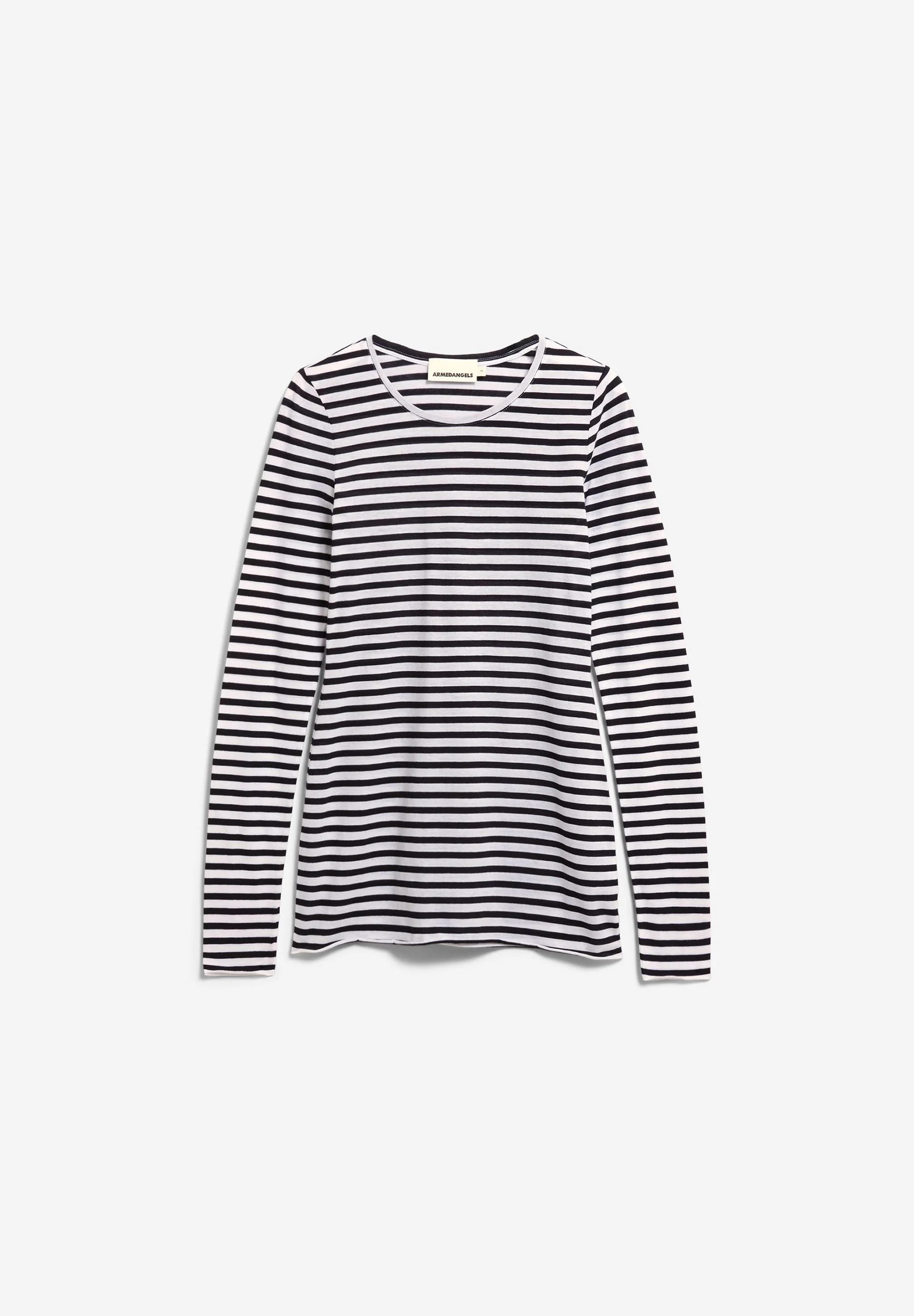 EINIAARA GESTREIFTES LANGARMSHIRT | white-black - Image 7