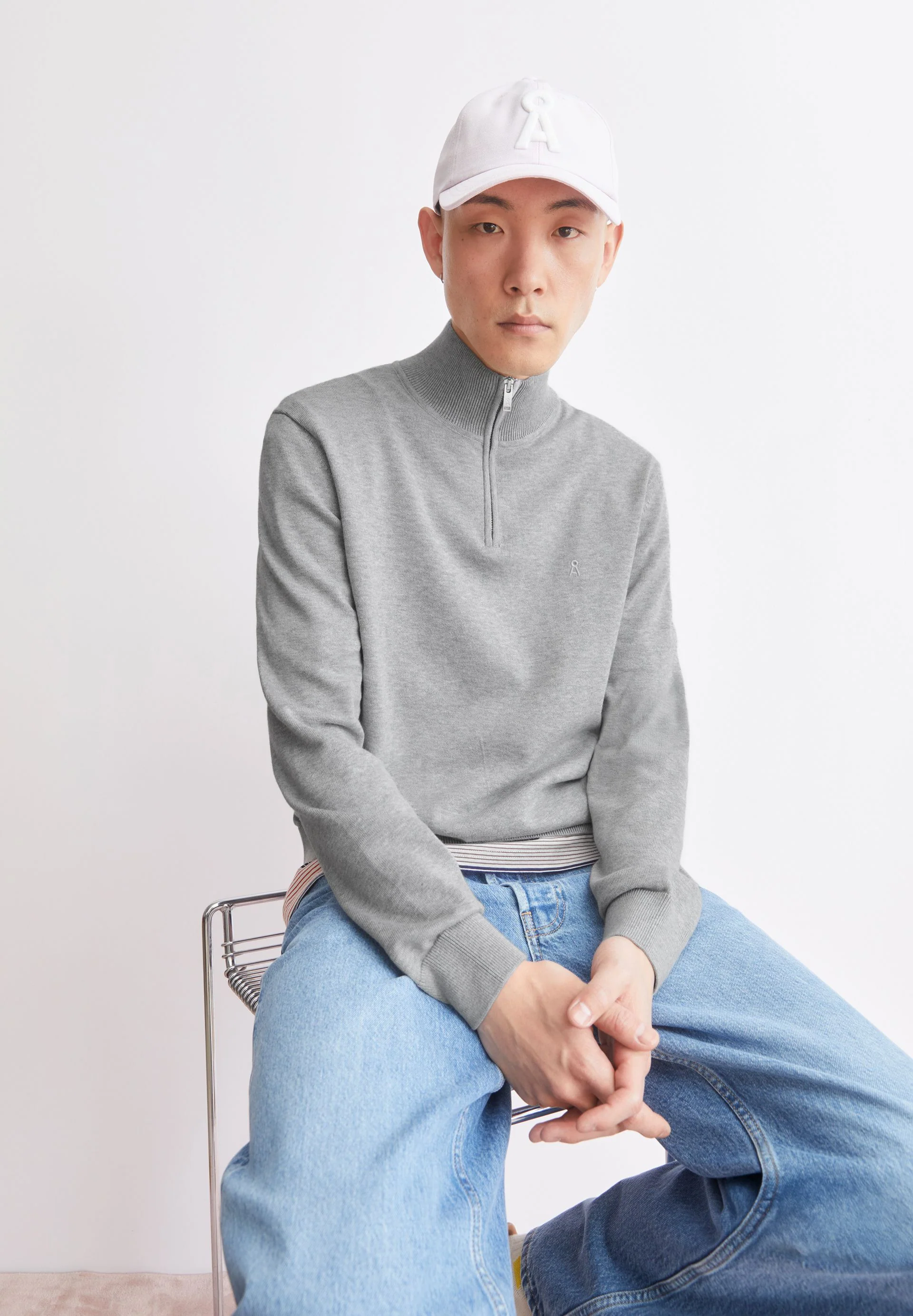 FAABES STRICKPULLOVER | silver melange - Image 4