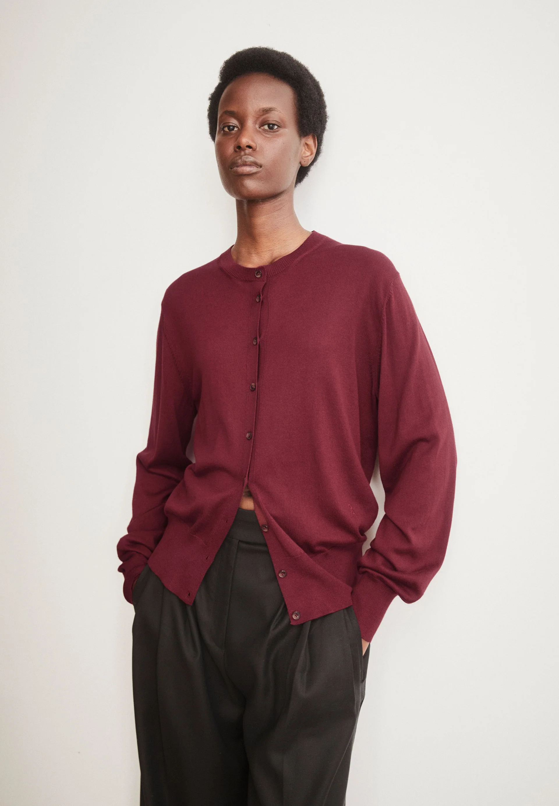 FEINSTRICKCARDIGAN | velvet red - Image 4