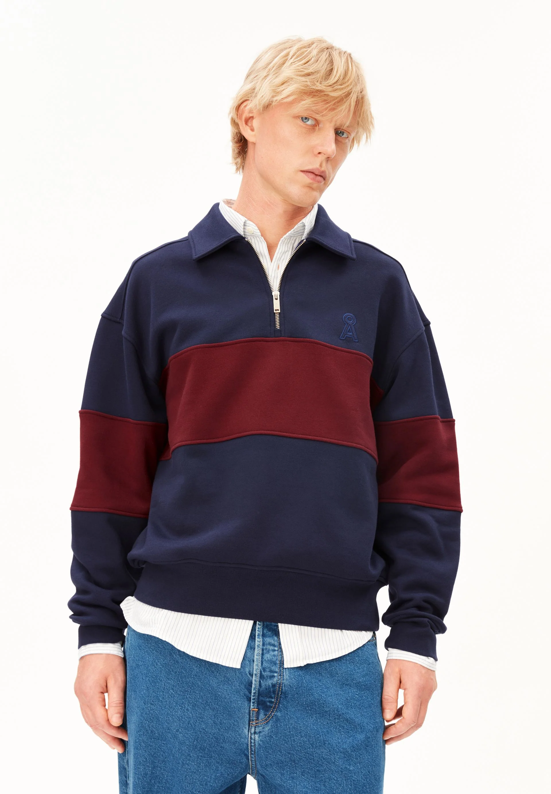 GESTREIFTES TROYER SWEATSHIRT