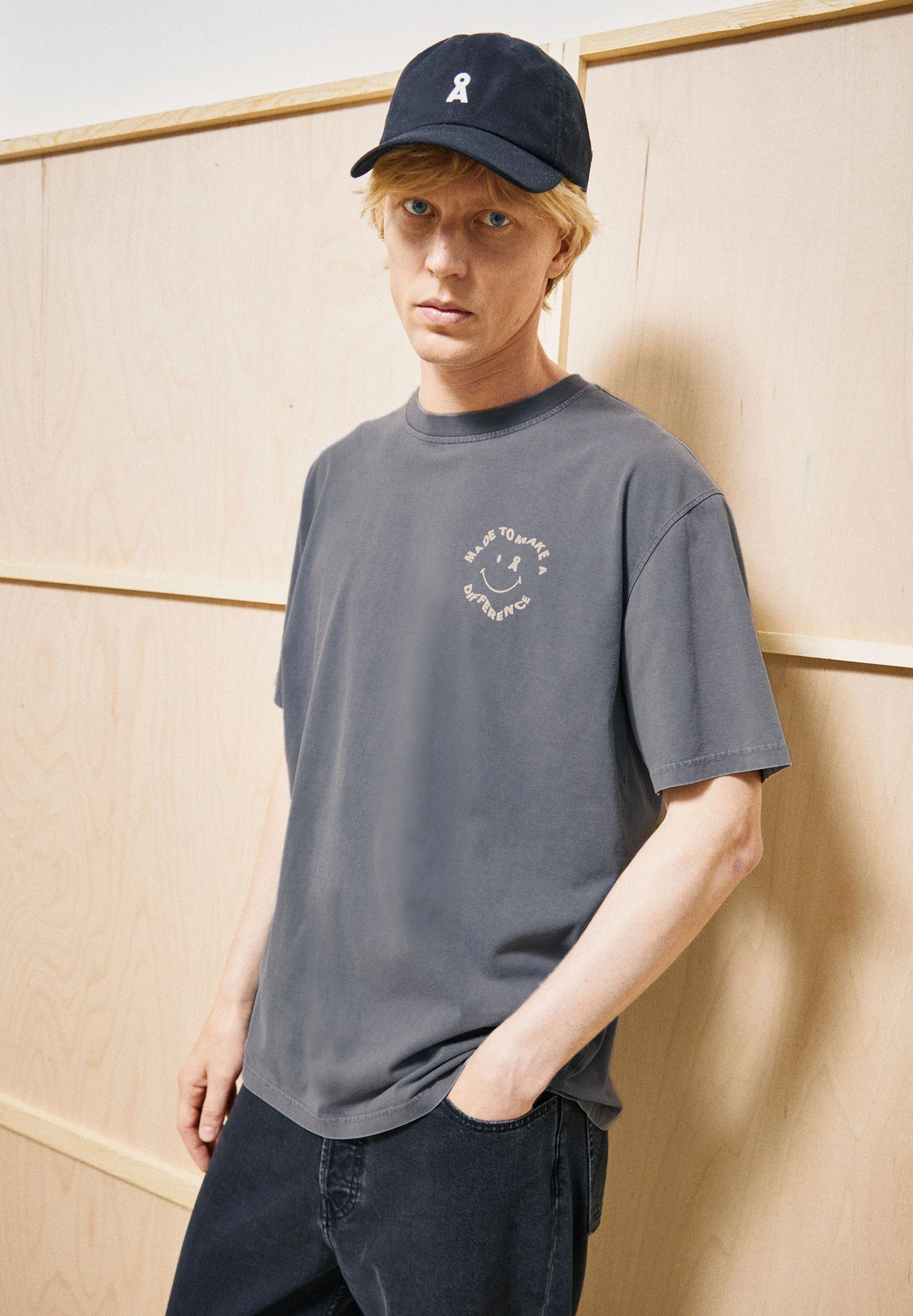 MAARKOS GMT DYE SMILE T-SHIRT | moonshadow washed - Image 4
