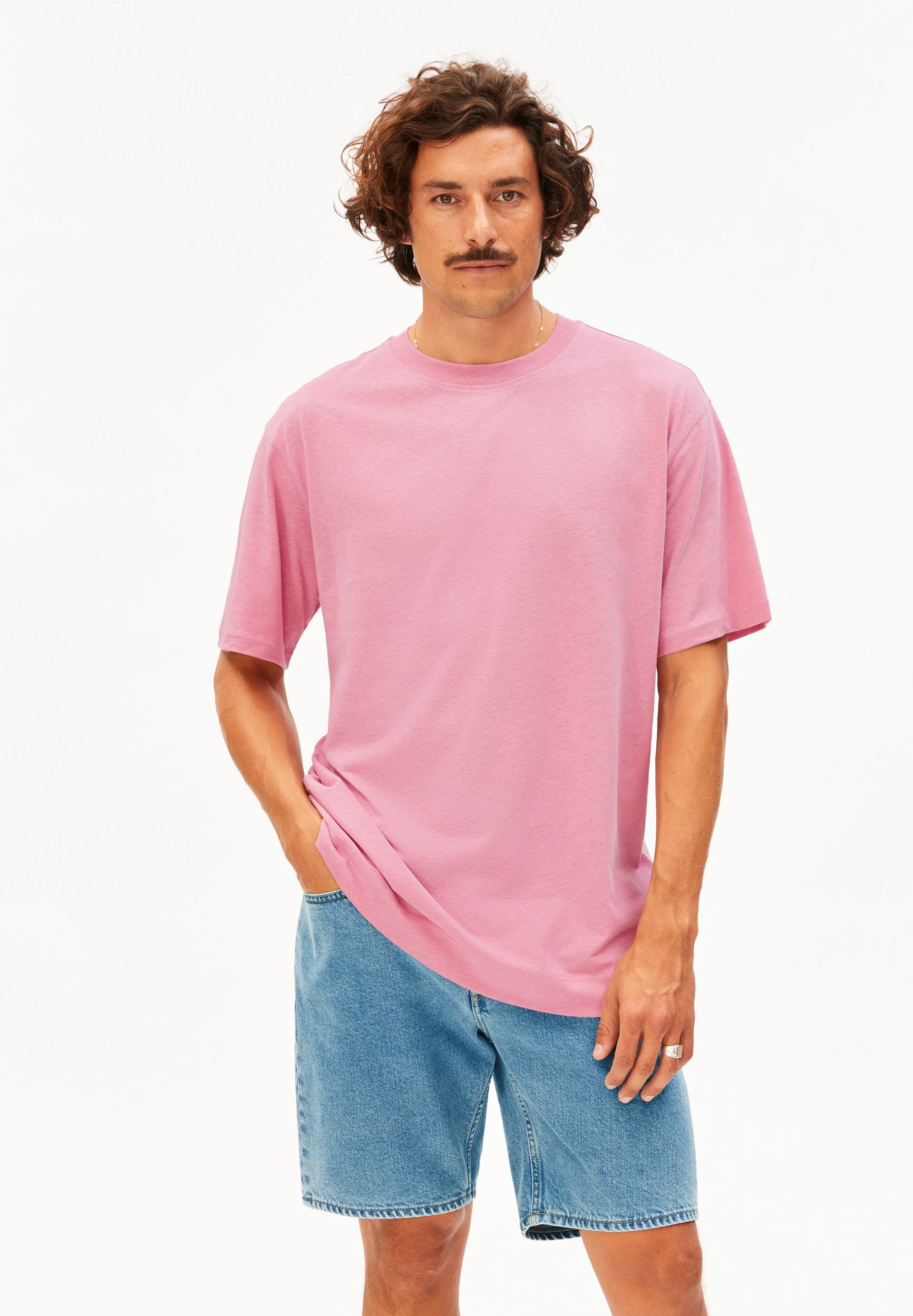 MAARKOS LEINEN-MIX T-SHIRT | washed berry