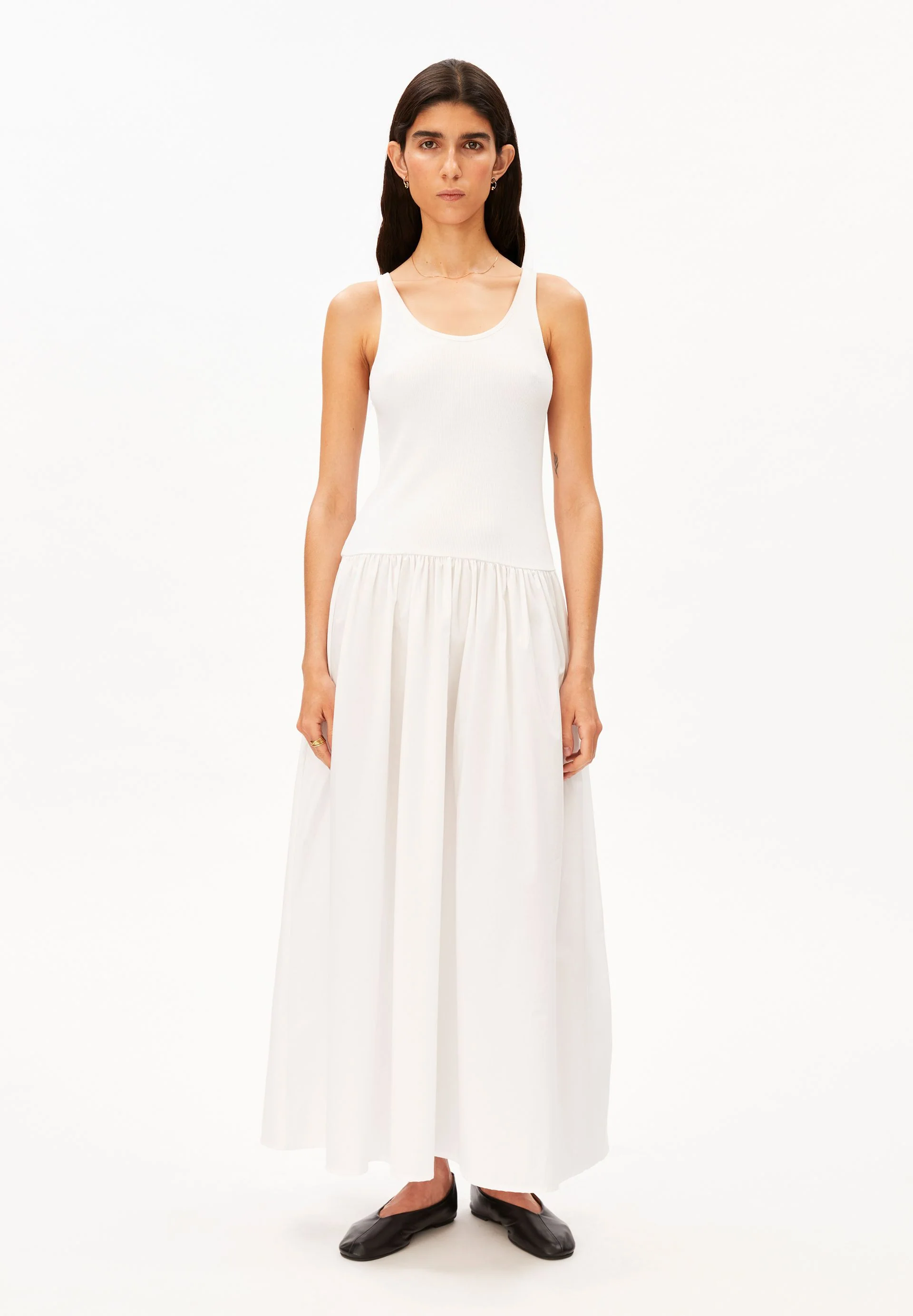 MATERIAL-MIX KLEID | white - Image 5