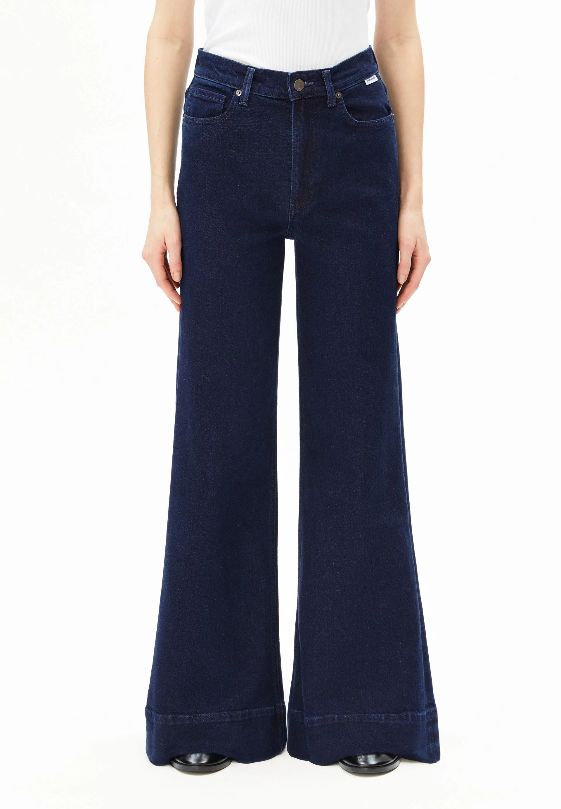 MURLIAA HIGH WAIST WIDE JEANS | polar