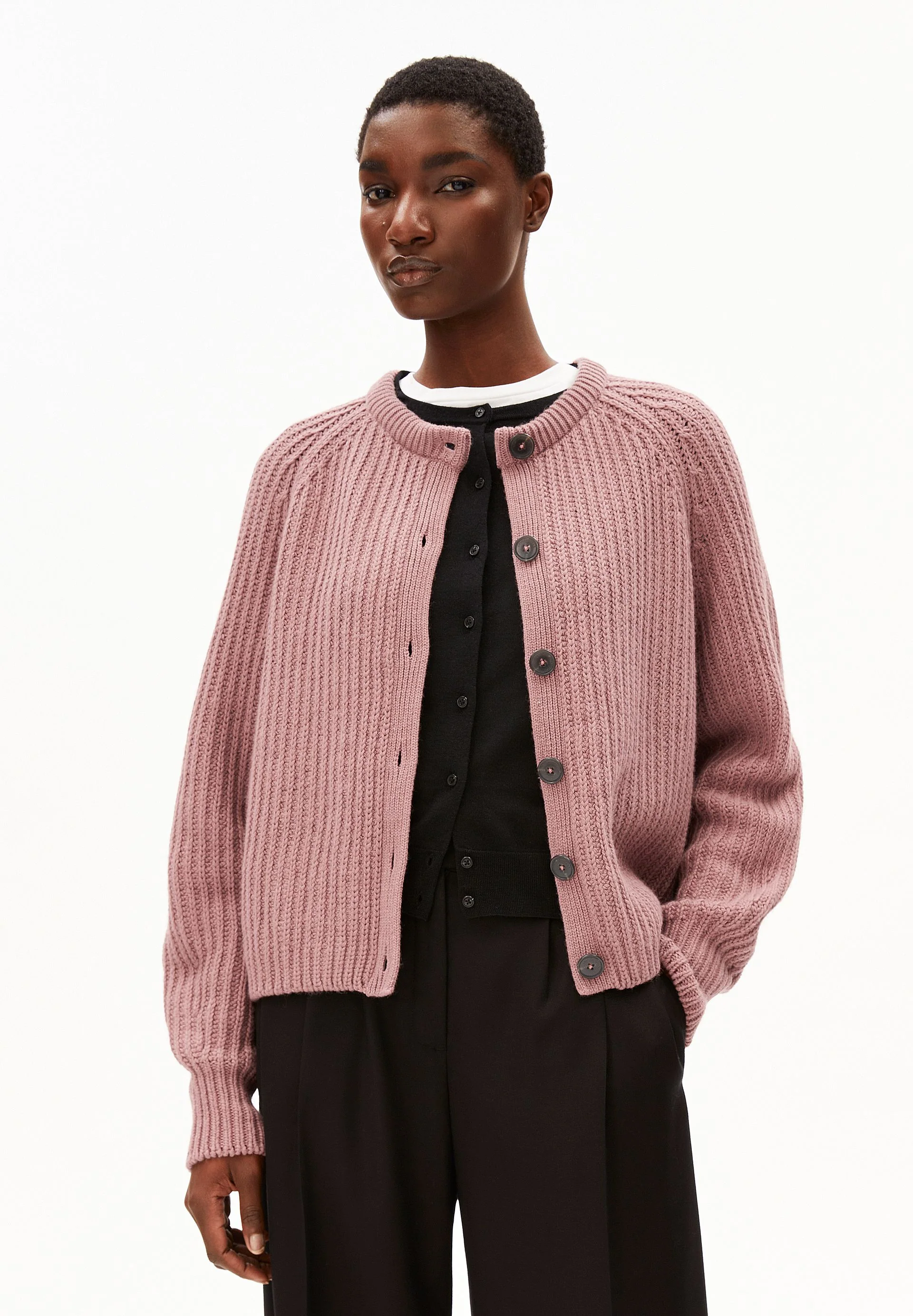 RIPPSTRICK-CARDIGAN | light berry