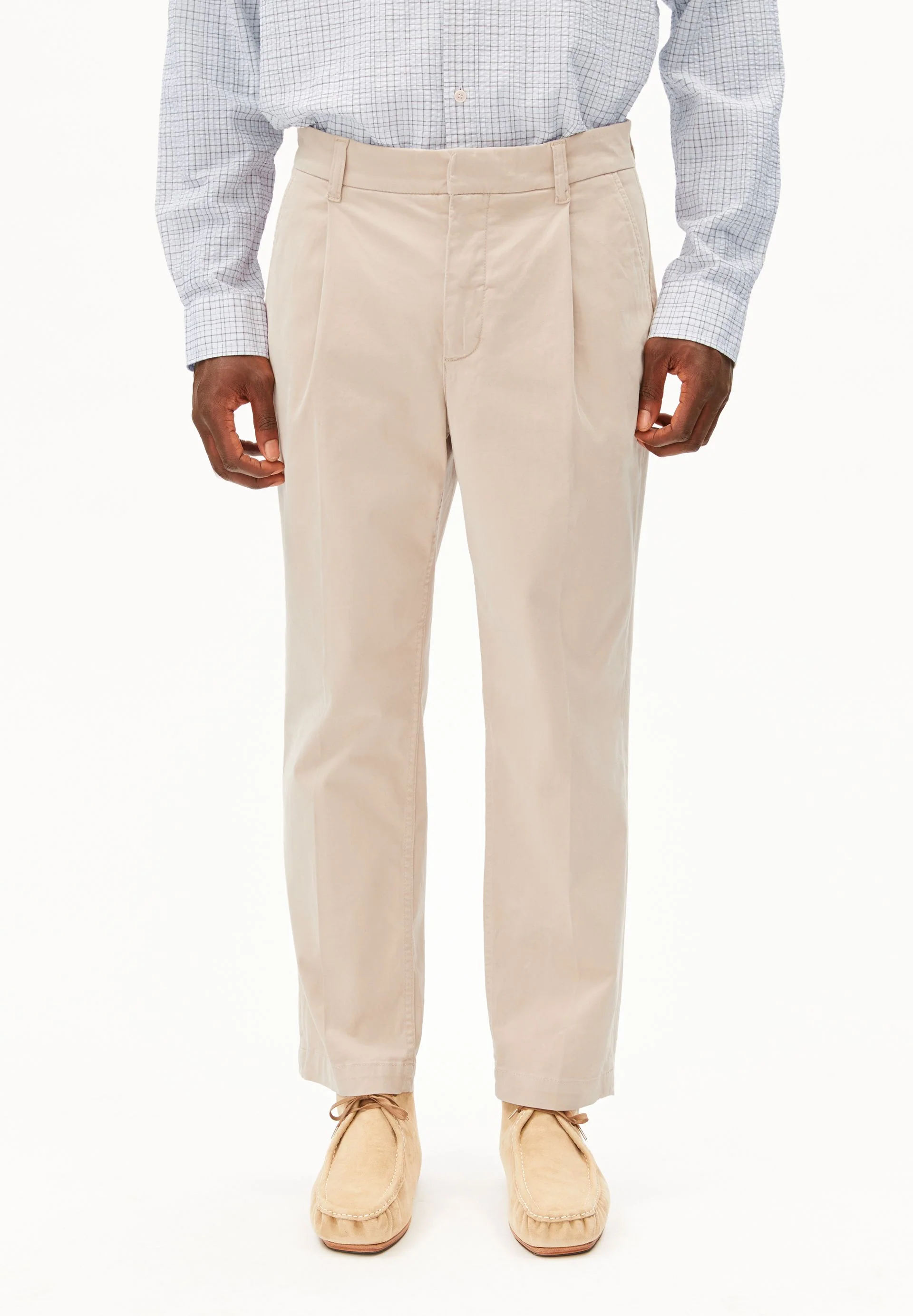 TAAMIR PLISSIERTE CHINOHOSE | sandstone
