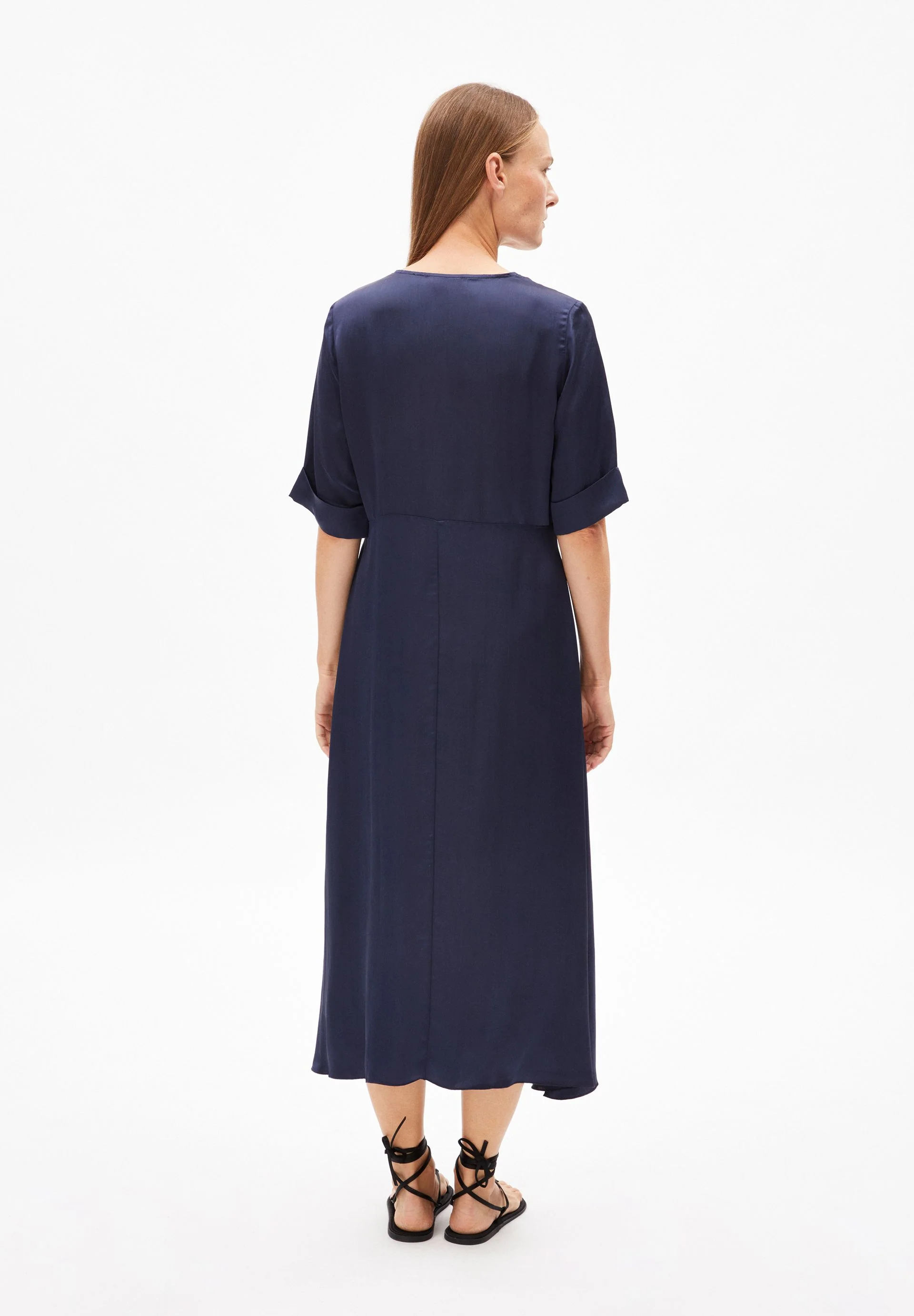VAALI SATIN DRESS | night sky - Image 2