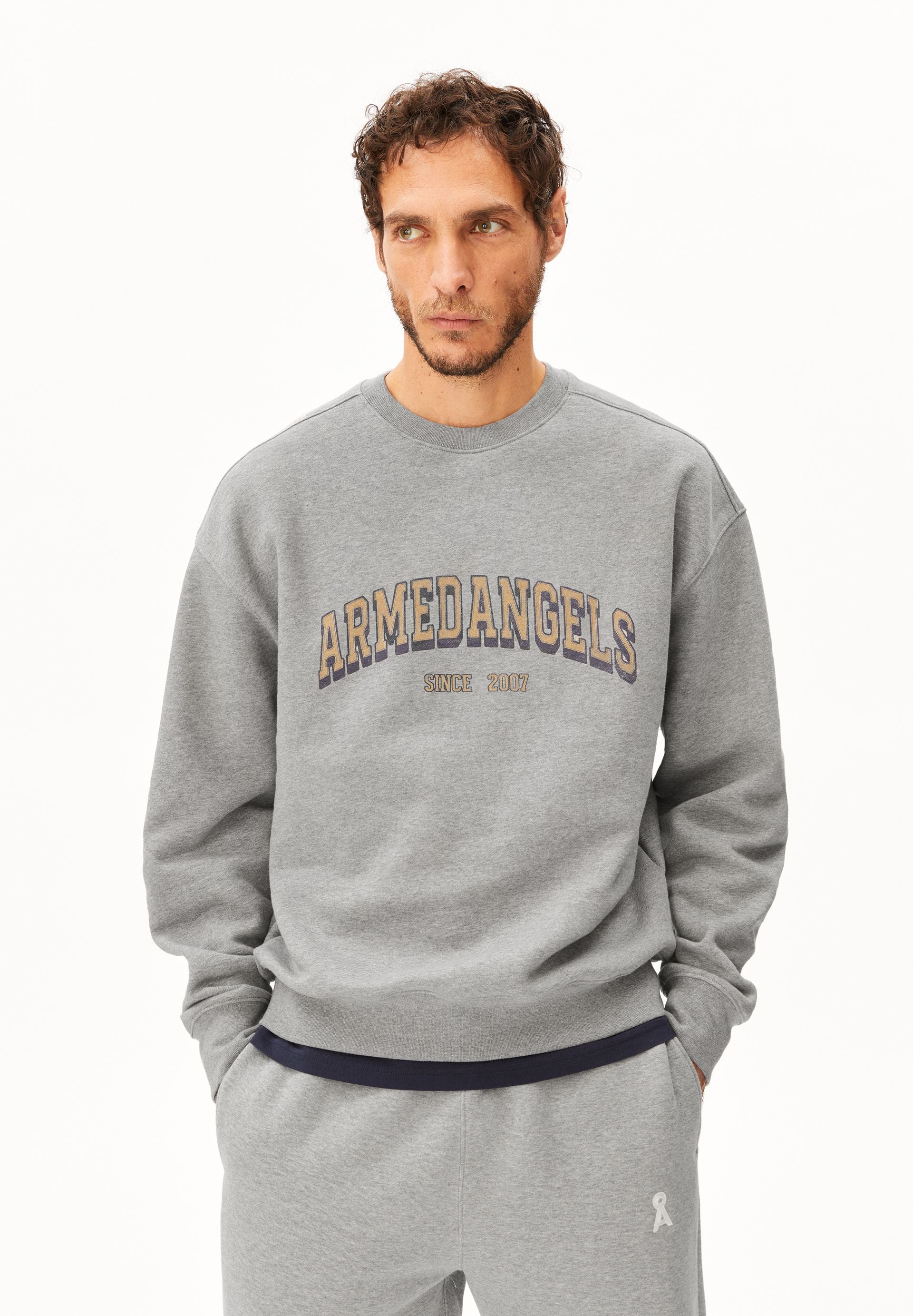 WORDMARK RELAXED SWEATSHIRT | silver melange